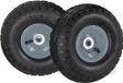 Merkloos Relaxdays 2x steekwagenwiel 4.1/3.5-4 - luchtband - tot 136 kg - 260x85mm - bolderkarwiel - zwart-grijs