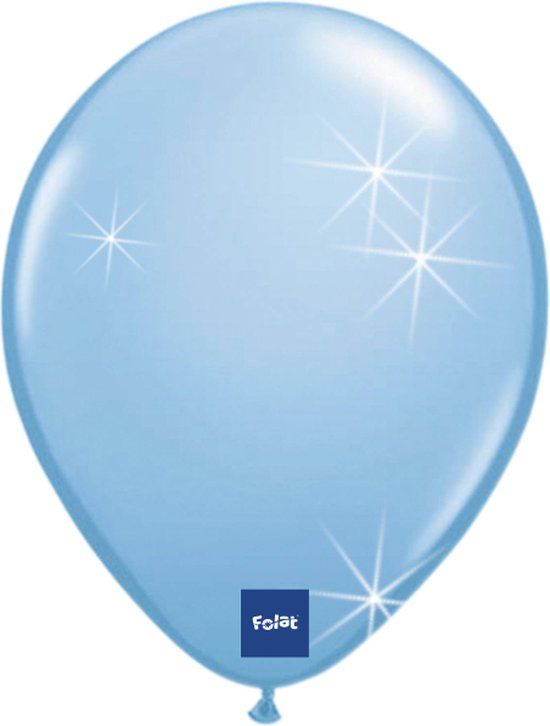 Folat 08107 - Feestballonnen - blauw - 100 stuks - ovaal - Latex