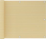 vidaXL - Balkonscherm - 75x400 cm - HDPE - beige