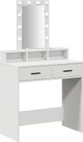 vidaXL Kaptafel Wit Bewerkt Hout