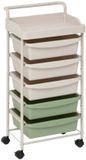 5 Five Simply Smart Opbergtoren met 5 lades en wieltjes van staal en kunststof DESKOLOR Beige