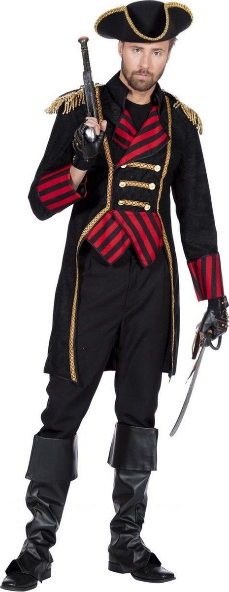 Wilbers Piraat & Viking Kostuum | Beruchte Piraat William Kidd Kapitein Man | Maat 56 | Carnaval kostuum | Verkleedkleding