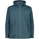 CMP - Heren regenjas met vaste capuchon, petrol, 60