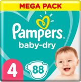 Pampers Baby Dry - Maat 4 - Mega Pack - 88 luiers