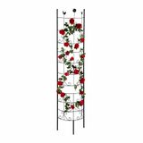 Relaxdays Plantenklimrek Metaal, 180 cm Hoog, Zwart