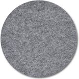 Zeller Ronde eettafel placemats - 8x - grijs - Dia 38cm - Vilt/polyester - Hittebestendig