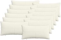 vidaXL Kussensloop 12 stuks Crèmekleurig 40 x 80 cm