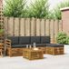 vidaXL Acacia Hout Bank Loungeset Natuurlijk en Antraciet