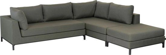 Exotan Capri Loungeset - Aluminium - Green - 2,5 zits + 2,5 zits - 4 persoons