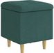 vidaXL Ottoman met opslag Donkergroen 40 x 40 x 45 cm Stof