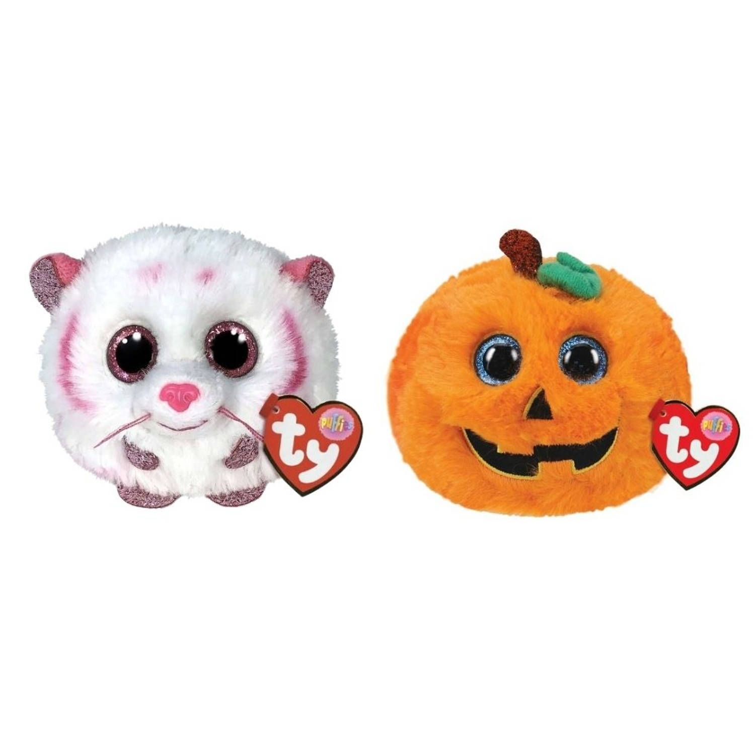 TY - Teeny Puffies - Tabor Tiger & Halloween Pumpkin
