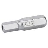 KS Tools 911.3582 1/4" Bit binnenzeskant met boring, 25mm, 1/16"