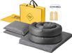 VEVOR Kit d'absorption d'huile, Kit d'absorption d'urgence pour déversements d'huile et d'eau, Kit d'absorption pour entrepôt, atelier, garage, usine, 20 lingettes, 2 coussinets, 2 coussinets absorbants et 2 sacs pour matières dangereuses, avec sac de transport