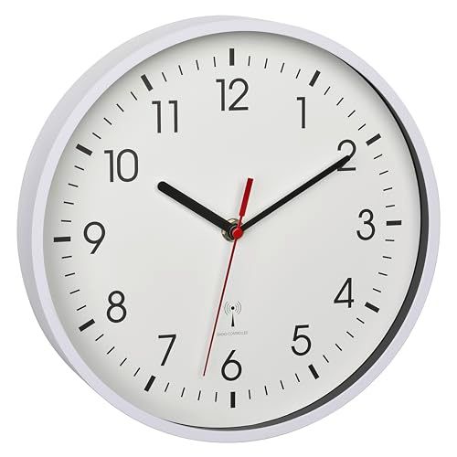 TFA Dostmann 60.3550.02 Wandklok Zendergestuurd 24.5 cm x 4.2 cm Wit