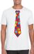 Bellatio Decorations Shoppartners Bv Foute Kerst t-shirt stropdas met kerstballen print wit voor heren XL