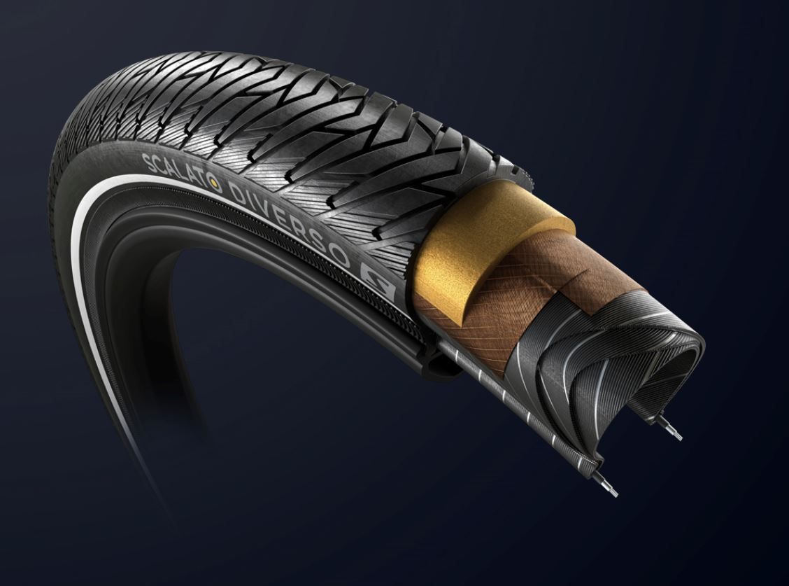 Scalato Diverso S Buitenband 28 x 2.15 - Zwart met Reflectie