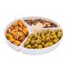 Nerthus FIH 914 rond porseleinen snackbord 25,5 cm voor aperitief en sauzen serveren