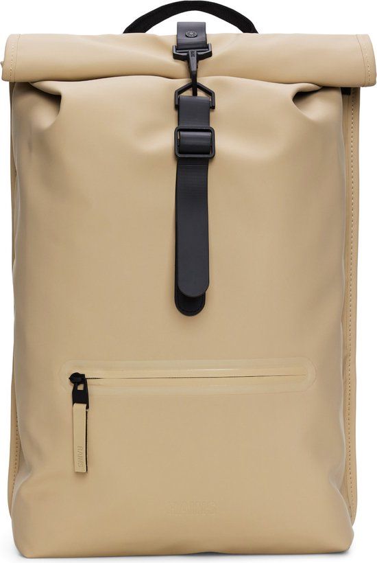 Rains Rolltop W3 Rugzak - Zand - 16 inch Laptopvak - Unisex