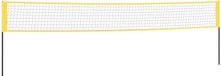 vidaXL Badmintonnet 600x155 cm PE-stof geel en zwart