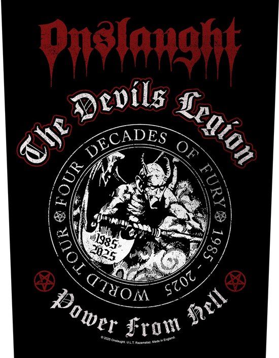 Onslaught The Devils Legion Unisex Embleem - Zwart