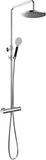 Hotbath Cobber - Stortdoucheset - 300 mm Hoofddouche - 360 mm Hartafstand - Glijstang - Rond Model Handdouche - Chroom - Hoogglans - Opbouw - 1/2 Inch