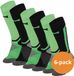 Xtreme Sockswear Xtreme Snowboard Sokken - Multi Green - Maat 35/38 - 6 paar