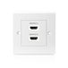 HDSupply HW001-2 HDMI-aansluitdoos met ethernet-kanaal, precisie-contacten, 2-voudig wit