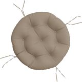 vidaXL Zitkussen rond ø 60x11 cm oxford stof taupe