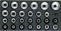 GEDORE 1500 ES-D 19 jeu de douilles 1/2 pouce, profil UD, en module 1/3 ES