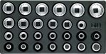 GEDORE 1500 ES-D 19 jeu de douilles 1/2 pouce, profil UD, en module 1/3 ES