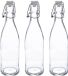5five Bouteille à levier/bocal de conserve - 3x - verre - transparent - hermétique - 0,5 litre