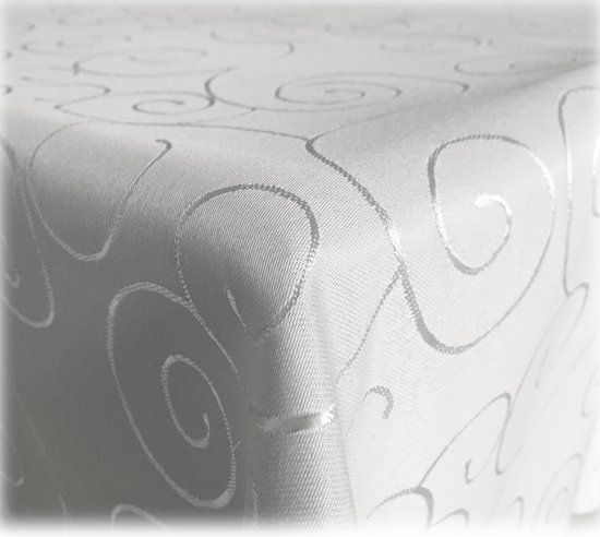 JEMIDI Tafelkleed - Wit - Rechthoek - 110x180 cm - Polyester