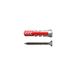 fischer DuoPower 8 x 40 S met zwart verzinkte schroeven in industrieel design, universele pluggen, 2K-pluggen voor beton, massieve steen, gatsteen en gipsplaat, 50 pluggen + 50 schroeven