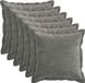 vidaXL - Taie d'oreiller - 6 pièces - BOIS - Gris foncé - 50 x 50 cm - Tissu chenille