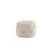 Venture Home Benjamin Pouf - Wit - Polyester - Fluweel