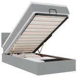 VidaXL Lit avec matelas tissu gris clair 120x200 cm