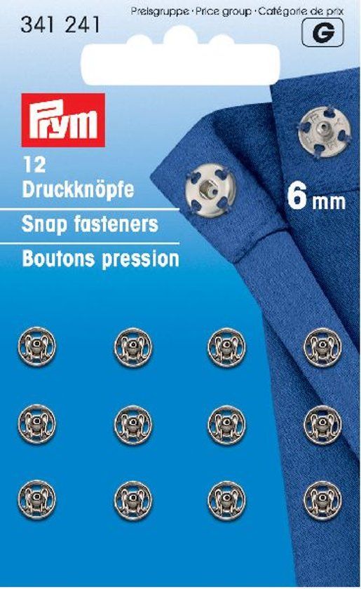 Prym Drukkers Zilver 6mm