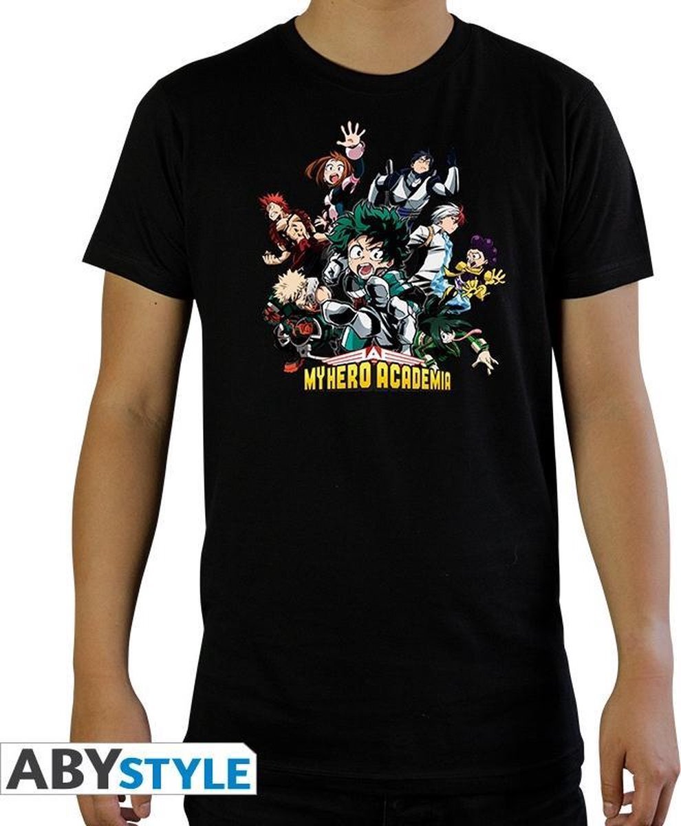 Abystyle My Hero Academia - Heroes T-Shirt Black