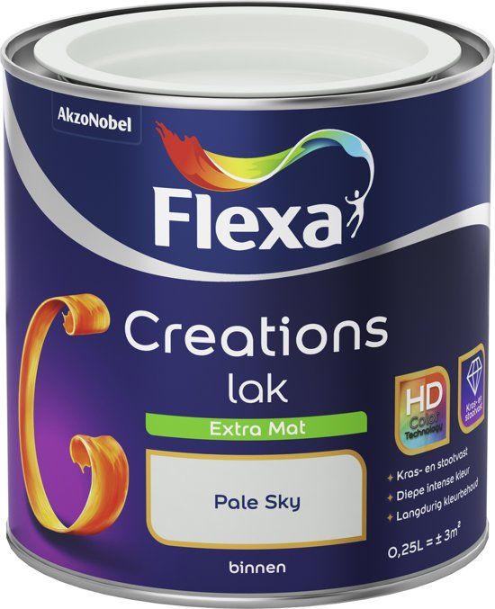 FLEXA Creations - Lak Extra Mat - Pale Sky - 250 ml