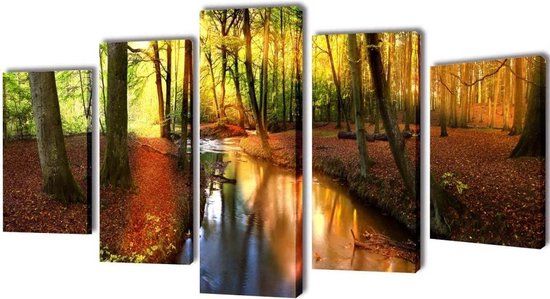 vidaXL Canvasdoeken Bos 200 x 100 cm