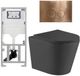 Geberit QeramiQ Dely Toiletset - Noir mat