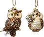 Decoris Uil glas d8.5h10 cm a2 kerst