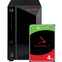 ASUSTOR AS5402T NAS Enclosure with Seagate IronWolf 4TB HDD