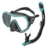 SEAC Set Ajna Dry, Frameless Masker- en Snorkelset van Hoge Kwaliteit voor Duiken