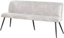 Lizzely Garden & Living Banc de salle à manger 180cm Sally velours blanc 3 places banc de salle à manger