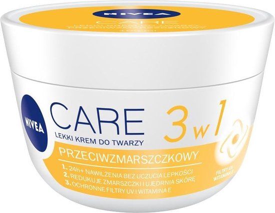 Nivea Care 3In1 Anti-Wrinkle Lightweight Face Cream - 100ml