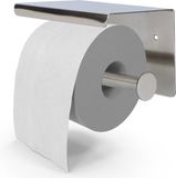 Eavy Porte-rouleau WC avec Étagère - Argent
