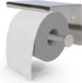 Eavy Porte-rouleau WC avec Étagère - Argent