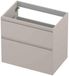 INK - Onderkast 2 Laden Greeploos Gelakt 45gr A-symmetrisch - 700x450x650 Mm - Mat Kasjmier Grijs