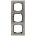 OPUS® 55 Fusion roestvrijstalen afdekframe uitvoering 3-voudig, basisframe zwart